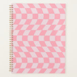 Warped Check Retro Chequerboard Pink Lilac Patten Planner<br><div class="desc">Cool warped checkers in pastel violet and pastel pink colour. A nice retro psychedelic design that takes you to the wonderland. Twisted,  wavy,  warped chequerboard,  warped checks,  warped chequered dorm room student preppy planner.</div>