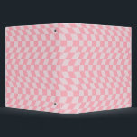 Warped Check Retro Chequerboard Pink Lilac Patter Binder<br><div class="desc">Cool warped checkers in pastel violet,  purple,  lilac and pastel pink colour. A nice retro psychedelic design that takes you to the wonderland. Twisted,  wavy,  warped chequerboard,  warped checks,  warped chequered dorm room student preppy pillow.</div>