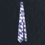 Warped Chequerboard Checks Pattern Retro Tie<br><div class="desc">Cool warped groovy chequered pattern in colour of the year 2022 periwinkle blue featuring on a home decor for bedroom, living room, kitchen or every day accessories and office products for trendy retro good vibes. Simple twirl checks in colour of year for little retro psychedelic style. Twirled and swirled chequerboard,...</div>