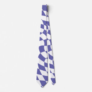 Warped Chequerboard Checks Pattern Retro Tie