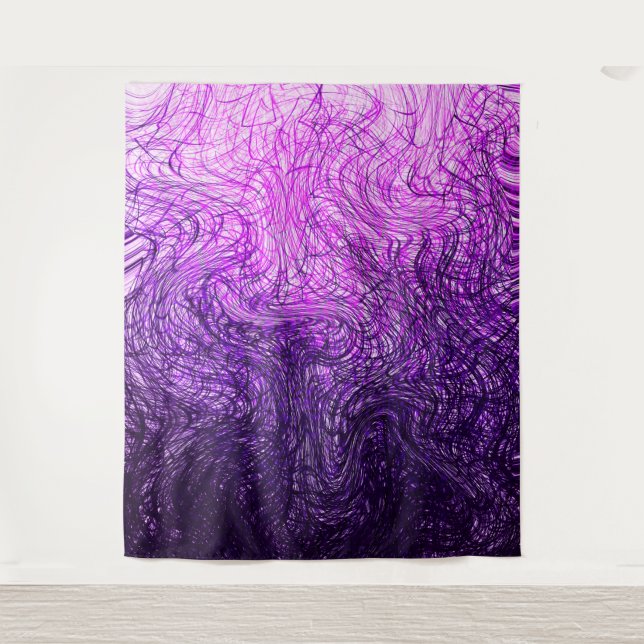 Warped Linear Purple - Tapestry (Front)