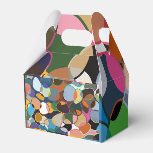 Warped Polychrome Circle Pattern Favor Box
