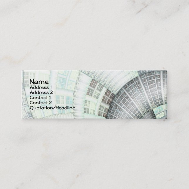Warped Realities Mini Business Card (Front)