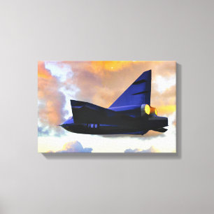 WARPLANE DARTING ABOUT Convair F2Y Sea Dart Canvas Print