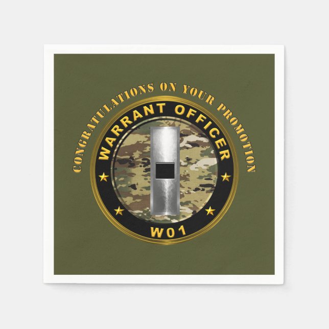 Warrant Officer 1 (WO1)  Promotion   Napkin (Front)
