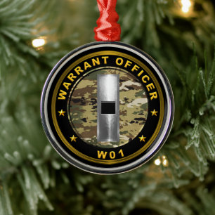 Warrant Officer One  Metal Ornament