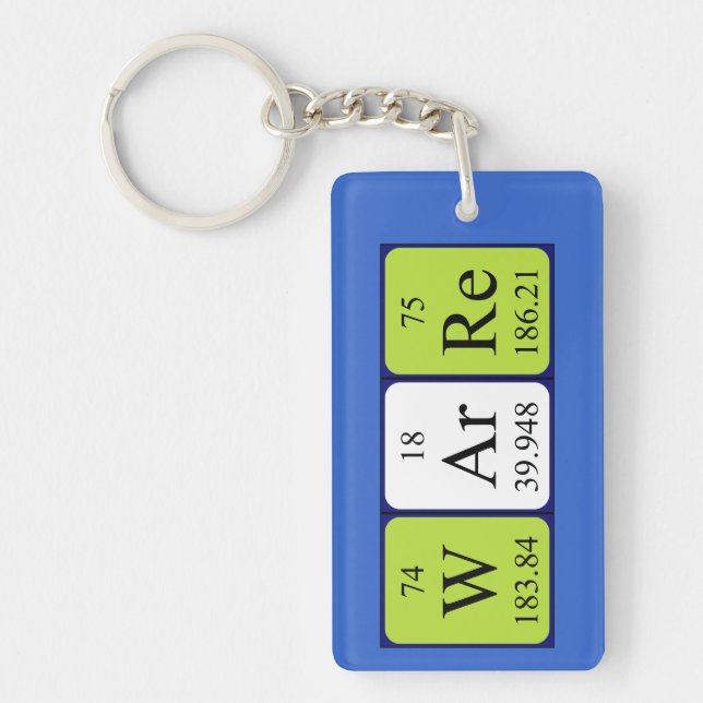 Warre periodic table name keyring (Front)