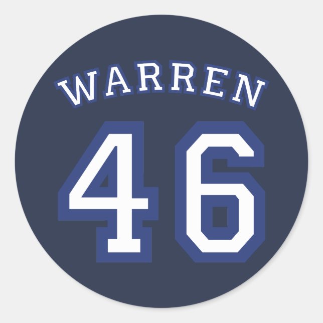 WARREN 46 CLASSIC ROUND STICKER (Front)
