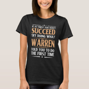 Warren Birthday Joke Personalized Name Men Boy T-Shirt