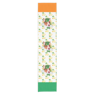 Warren Dog Holiday Home Decor St Patrick Day Short Table Runner