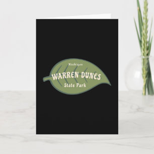 Warren Dunes State Park Michigan Fall Leaves Vacat Card