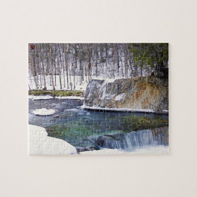 Warren Falls Vermont Jigsaw Puzzle (Horizontal)