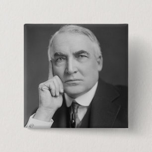 Warren G. Harding 2 Inch Square Button