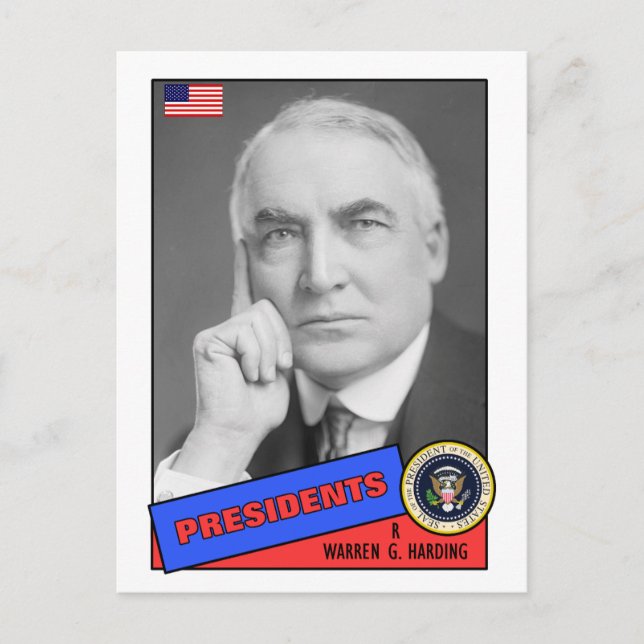 Warren G. Harding Baseball Card (Front)
