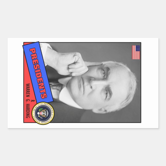 Warren G. Harding Baseball Card Sticker (Front)