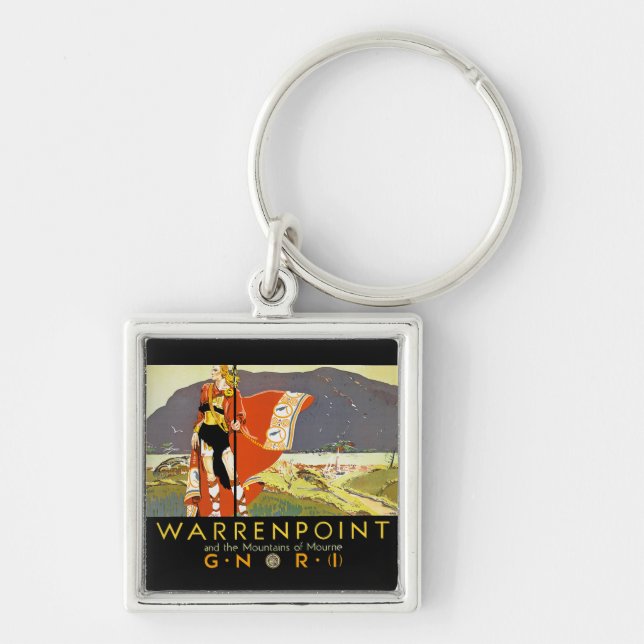 Warrenpint and the Mountians of Mourne Keychain (Front)