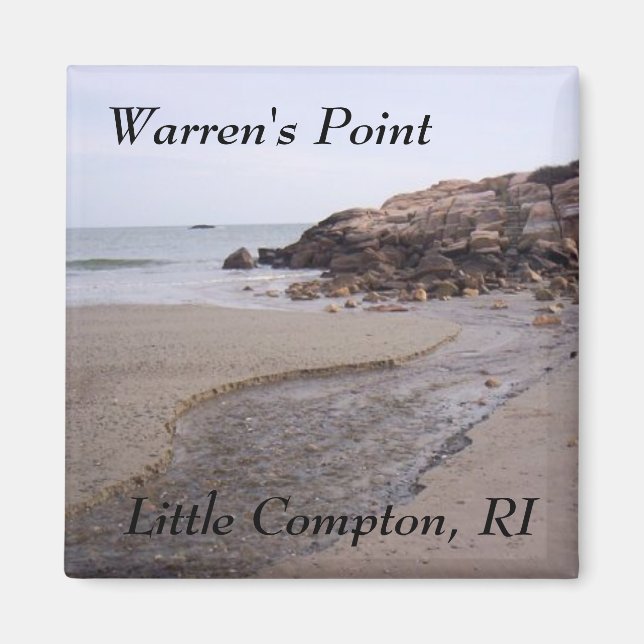 Warren's Point Beach, Little Compton, RI Bluffs Magnet (Front)