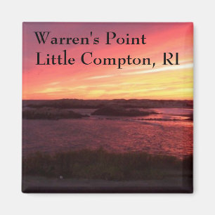 Warren's Point Beach Sunset, Little Compton, RI Magnet