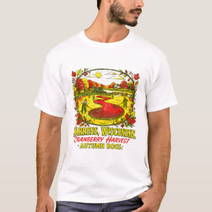 Warrens Wisconsin Cranberry Harvest Autumn Bogs T-Shirt