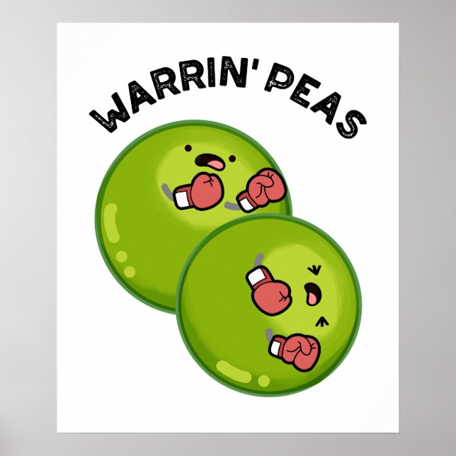 Warrin Peace Funny Pea Pun  Poster (Front)