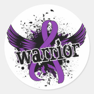 Warrior 16 Crohn's Disease Classic Round Sticker