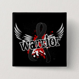 Warrior 16 Skin Cancer 2 Inch Square Button