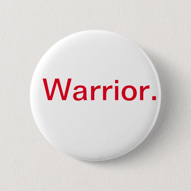 Warrior 2 Inch Round Button (Front)