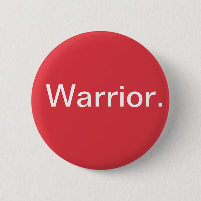 Warrior 2 Inch Round Button (Front)