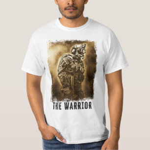 Warrior Abstract Military Soldier Hero Veteran Art T-Shirt