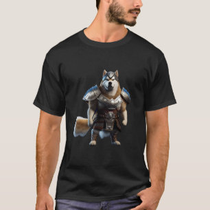 Warrior Alaskan Malamute Dog, Military Alaskan Dog T-Shirt
