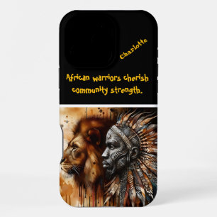 Warrior and lion: united in spirit iPhone 16 pro max case