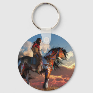 Warrior and War Horse Keychain
