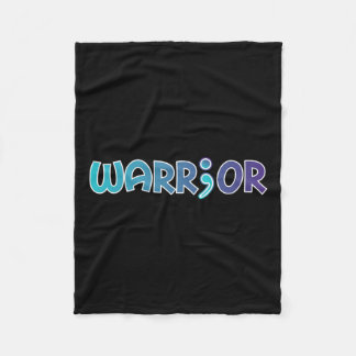 Warrior Anti Suicide Anxiety Awareness Fleece Blanket