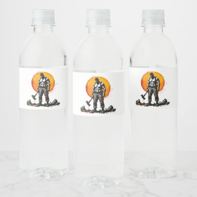 warrior barbarian medieFood and Beverage Label Set (Bottles)