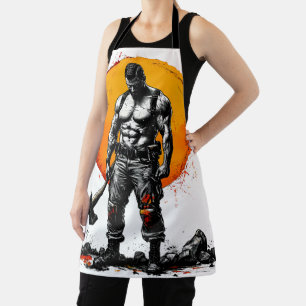 warrior barbarian medieval fanAll-Over Print Apron