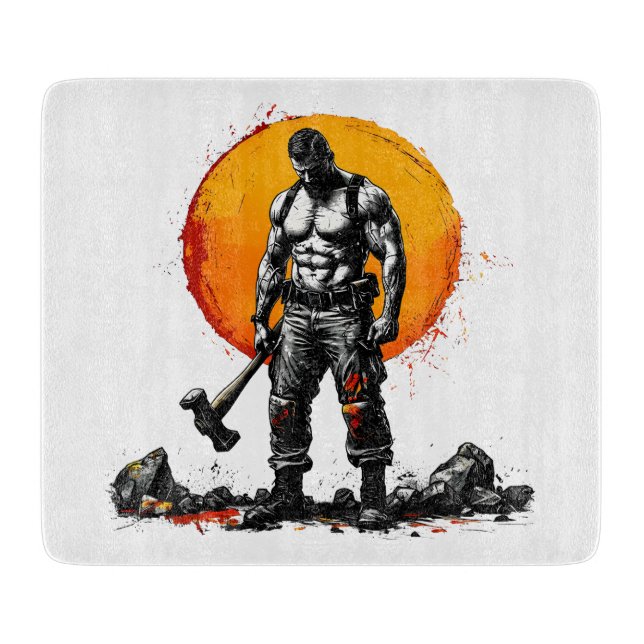 warrior barbarian medieval fantasy huCutting Board (Front)