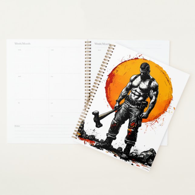 warrior barbarian medieval fantasy hummer Planner (Display)