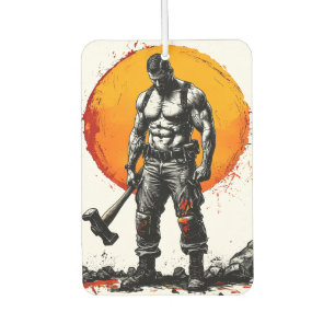warrior barbarian medieval fantasy hummer strength air freshener