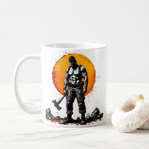 warrior barbarian medieval fantasy hummer strength coffee mug