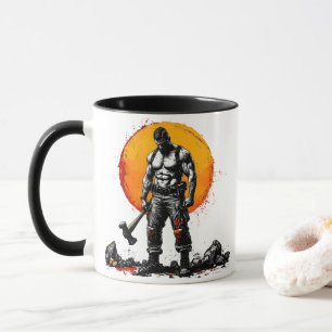 warrior barbarian medieval fantasy hummer strength mug