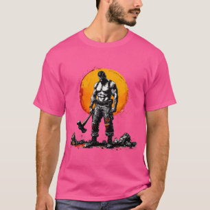 warrior barbarian medieval fantasy hummer strength T-Shirt