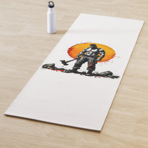 warrior barbarian medieval fantasy hummer strength yoga mat