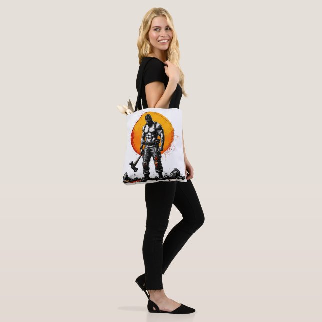 warrior barbarian medieval fantasy hummer Tote (On Model)