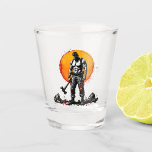warrior barbarian medieval fantasy hummeShot glass