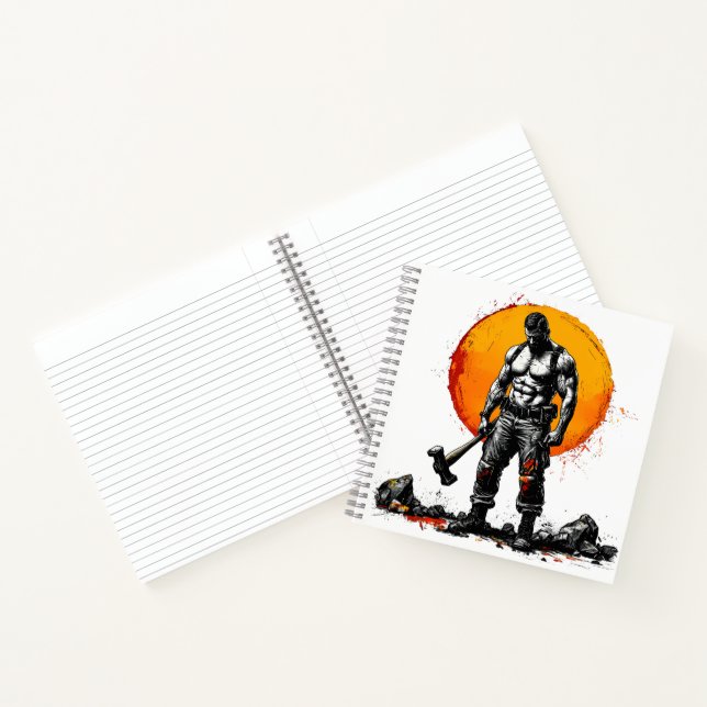 warrior barbarian medieval fantasy Spiral Notebook (Inside)