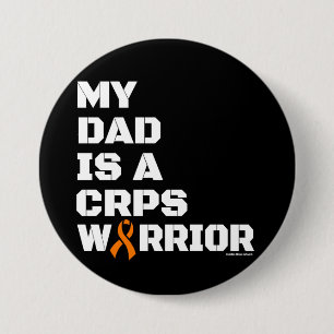 Warrior/Block/Dad...CRPS 3 Inch Round Button