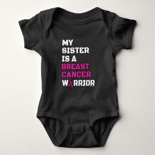 Warrior/Block/Sister...Breast Cancer Baby Bodysuit