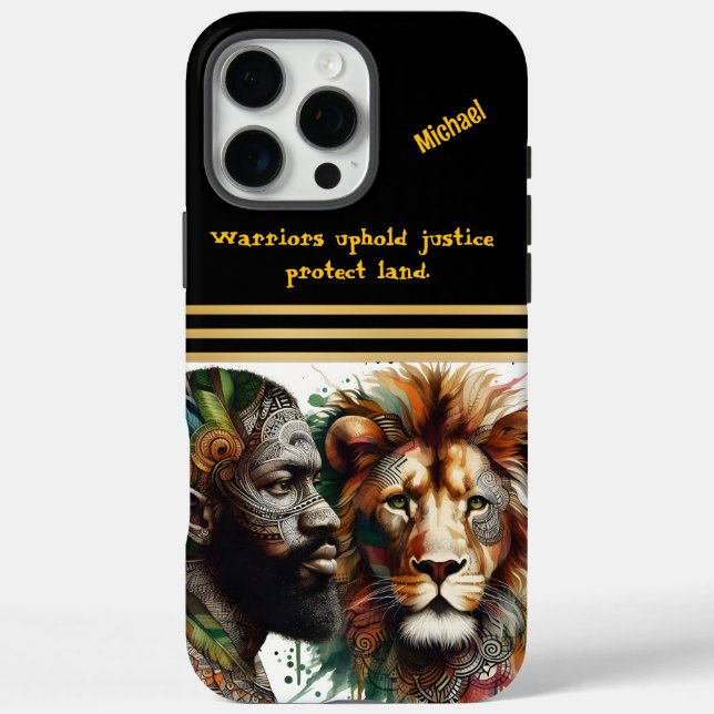 Warrior bonds with lion spirit Case-Mate iPhone case (Back)