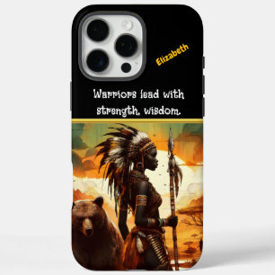 Warrior by the river at dusk iPhone 16 pro max case