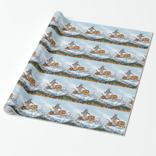 Warrior cat Riding A Tiger Wrapping Paper